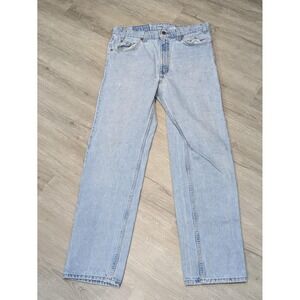 Vintage Levis 505 Jeans Mens 34x32 Blue Regular Straight Leg USA Distressed 90s